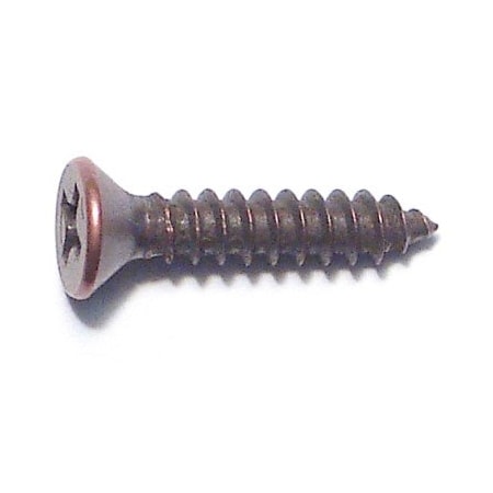 Midwest Fastener Wood Screw, #7, 3/4 in, Venetian Bronze Steel Flat Head Phillips Drive, 35 PK 79285